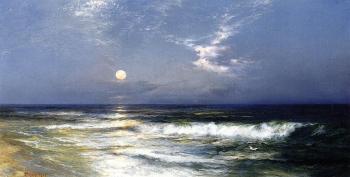 Thomas Moran : Moonlit Seascape